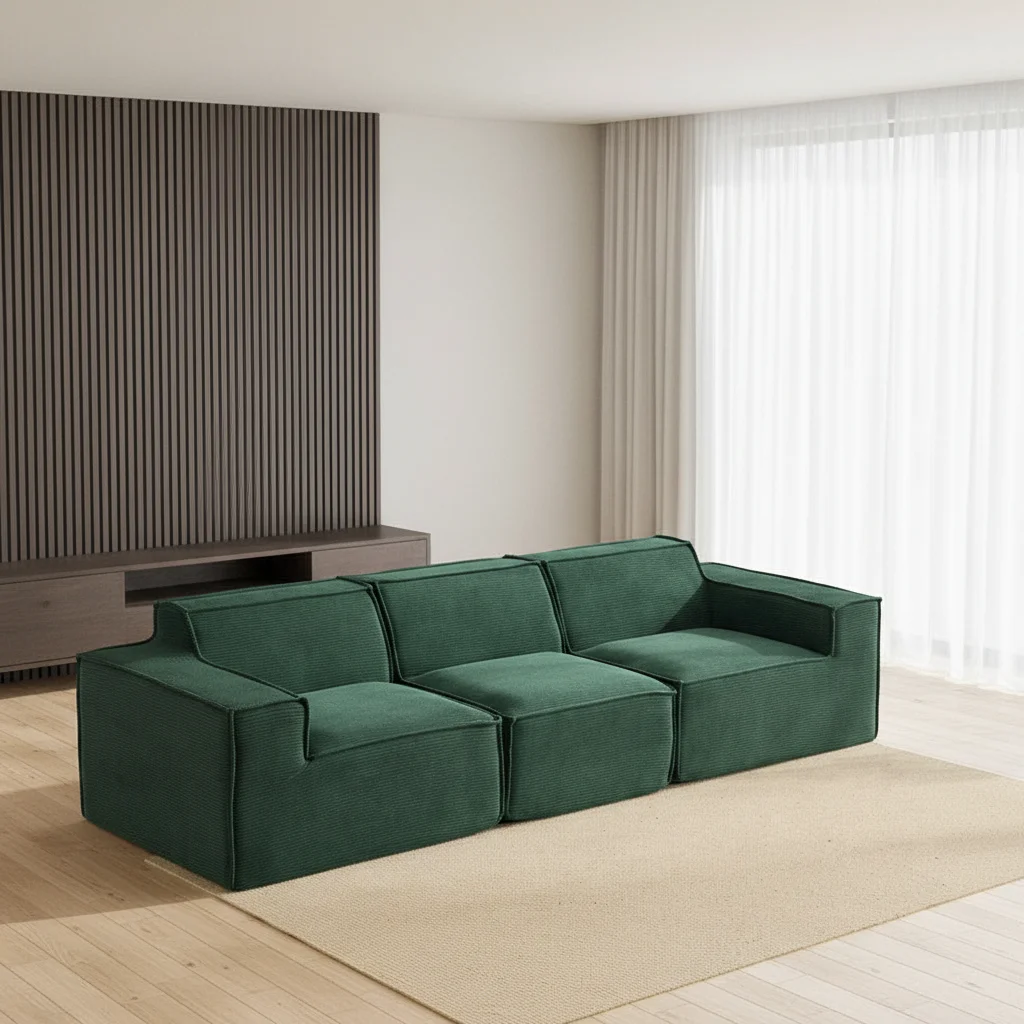 Luxury Living Room Furniture Empty Couch Bed Set Modular Sectional Convertible Large Modern Vacuum Compressed Sponge Sofa