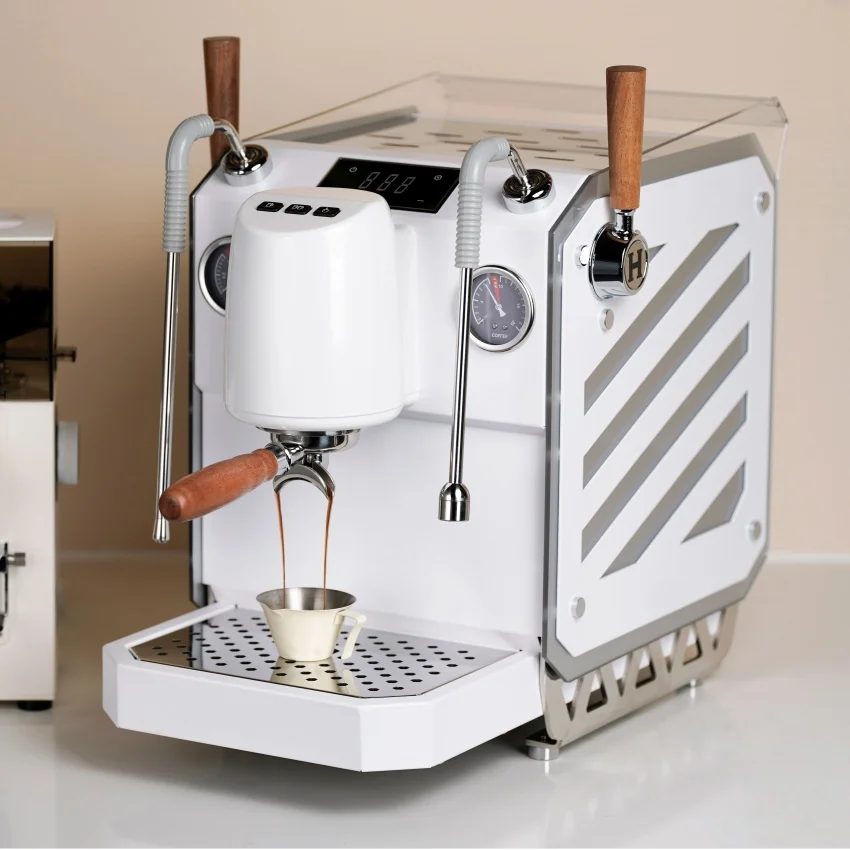 

2025 Large Capacity Commercial Use Espresso Machine 50Hz Semi-Auto Complex Heat Exchanger Stainless Steel Boiler System Electric