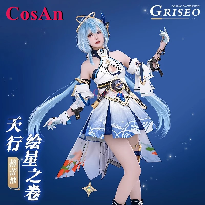 

CosAn Game Honkai Impact 3 Griseo Cosplay Costumes Cosmic Expression Sweet Elegant Dress Halloween Party Role Play Clothing S-XL