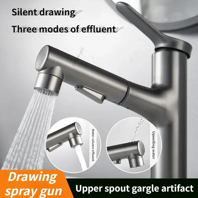 Bathroom Sink Faucet Basin Pull-out Type Hot and Cold Water Water Tap for Bathroom Accessories Sinks Faucet Taps