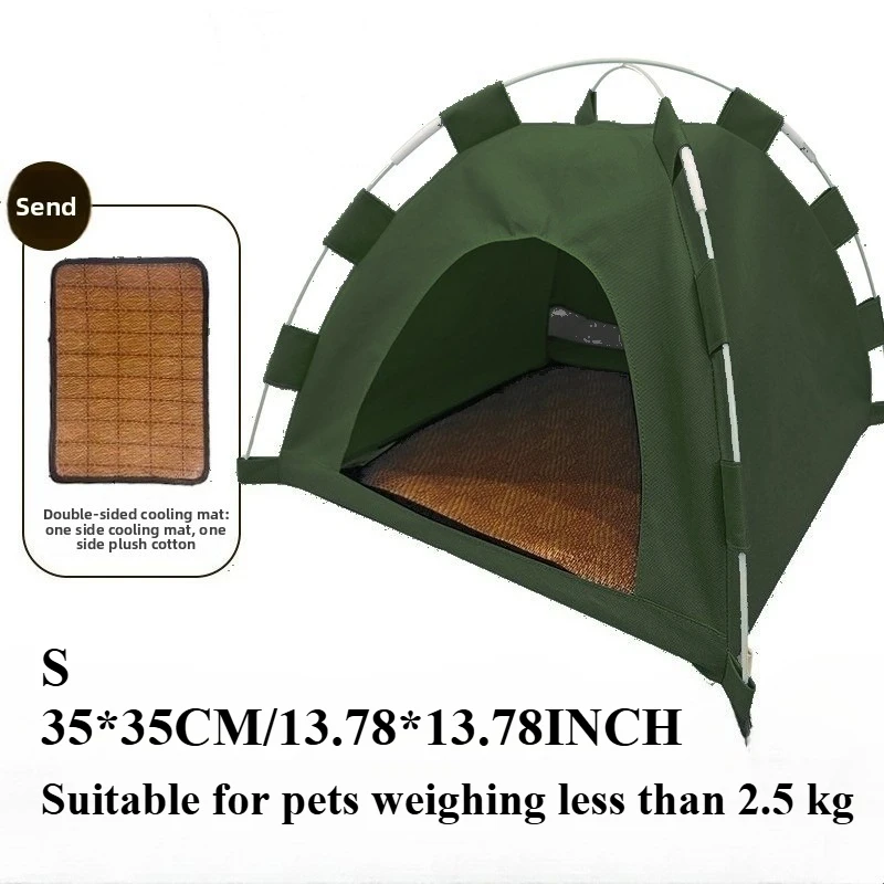 Outdoor-Haustierhaus, Atmungsaktiver und Faltbarer Zelt-Stil Haustierkäfig in Unifarben, Minimalistisches Design - Faltbares Katzen- und Hundehaus – Detail 5