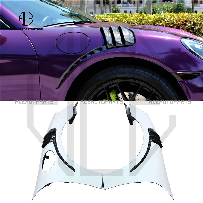 

Hot Selling GT4 RS Style Carbon Fiber Car Front Fenders Vents For 982 718 Cayman Boxster 2016-2021 GT4 Side Fender Part