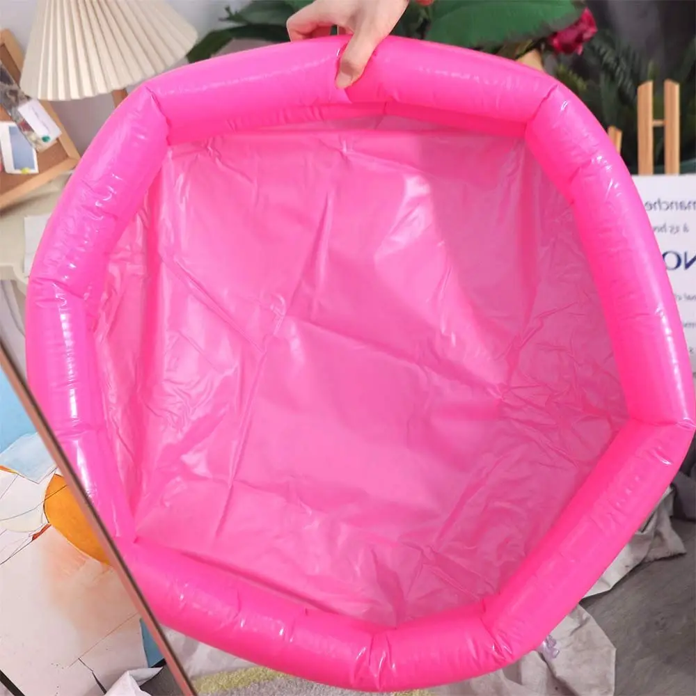 Piscina inflable plegable de verano, piscina redonda de PVC para bebés, bañera de agua para juegos al aire libre de 60cm para niños y niñas