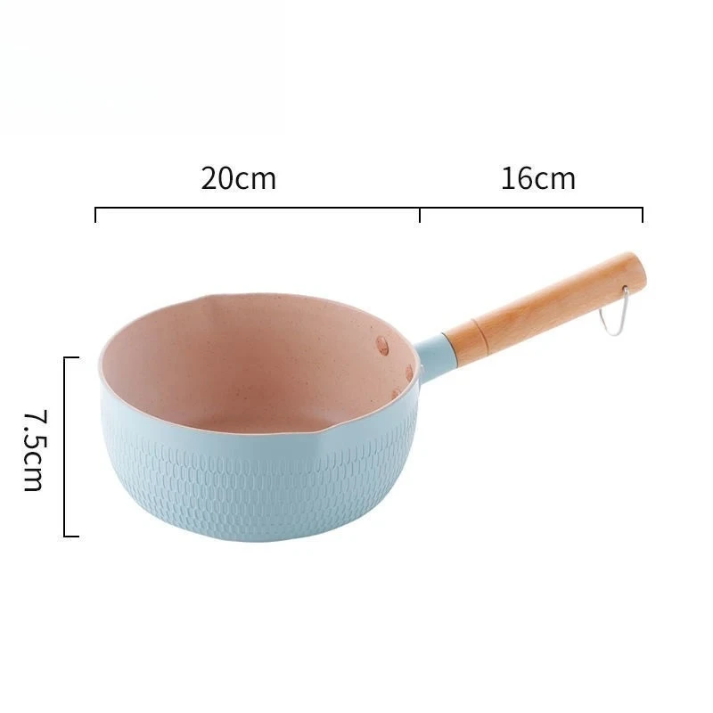Olla antiadherente azul/verde/blanca, olla para leche, olla para comida de bebé, olla para freír y cocinar, cocina de inducción integrada, universal para gas, 1 ud.