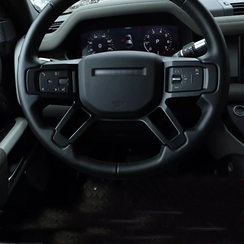 جديد! ! ! لاند روفر ديفندر 90 110 2020-2024 ABS ألياف الكربون الداخلية عجلة توجيه سيارة ملصق مزخرفة ملحقات السيارة #4