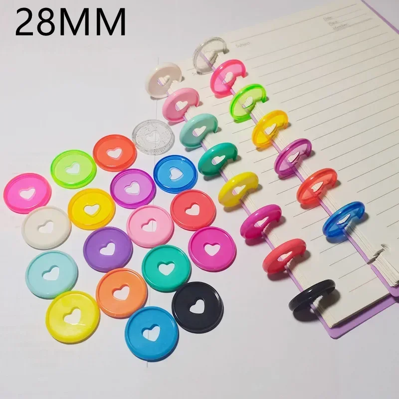 28MM100PCS mushroom hole notebook loose-leaf CD binding plastic ring love CD binding CD notebook loose-leaf binder