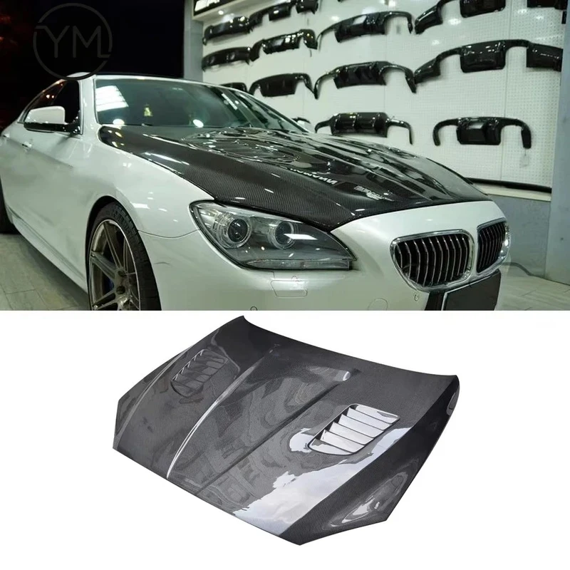 Exterior Parts V Style Carbon Fiber Hood Compatible With M6 F06 F12 F13 2014-2017