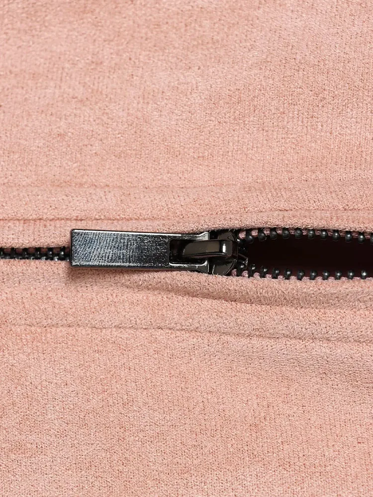 

HH женская весенняя модная однотонная замшевая куртка с воротником-стойкой и длинными рукавами на молнии женские шикарные повседневные спортивные куртки в уличном стиле