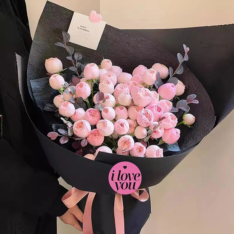 5Sheets Round I Love You Sticker Florist Sticker Florist DIY Material Sticker