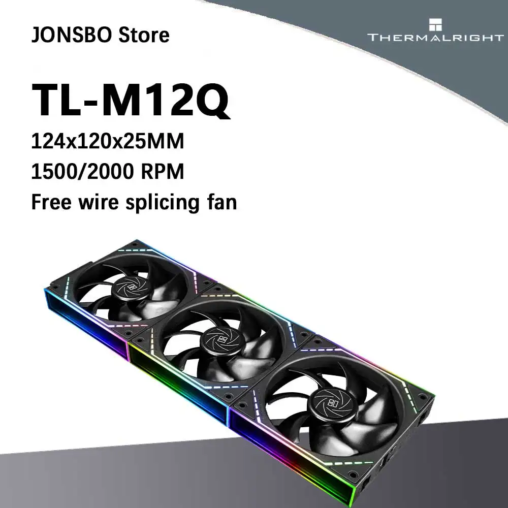 Thermalright TL-M12Q X3 Wireless Splicing Building Block Fan Triple Pack 1500/2000PRW Infinity Mirror ARGB Frame Triple Pack