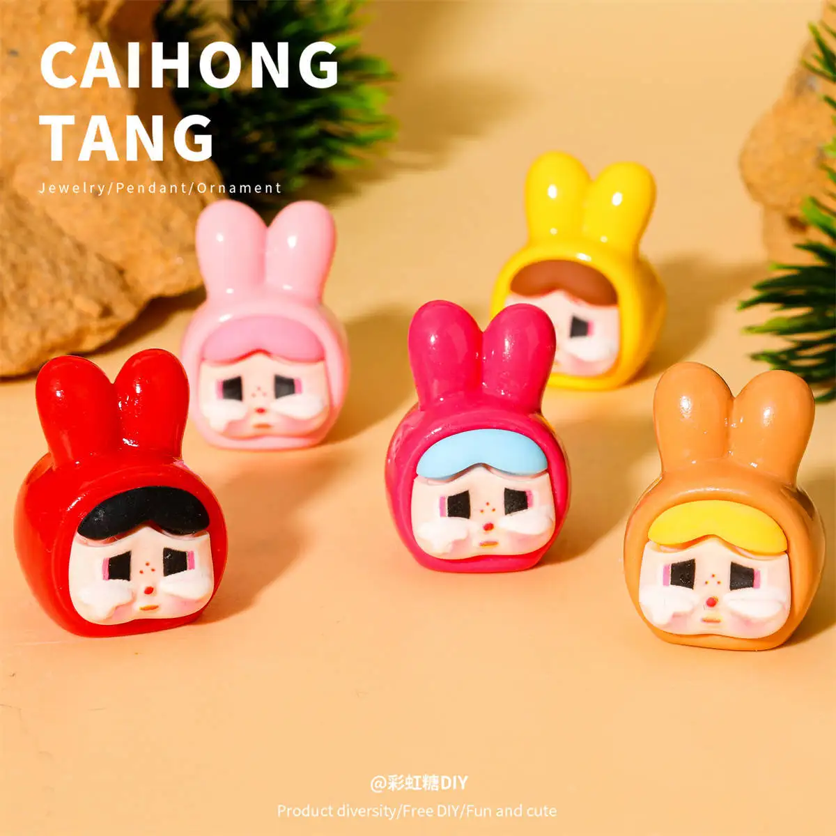 

5/10pcs Noctilucent Crybaby Model Toy Cartoon Resin 3D Desktop Decoration Anime Figures Car Ornaments Dolls Girls for Gift