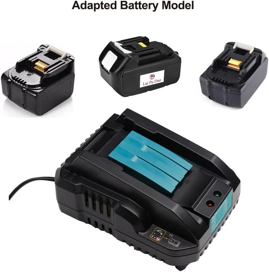 Lithium-Ion Charger for Makita 18v Replacement Tool Battery Charger for Makita DC18RD (US)