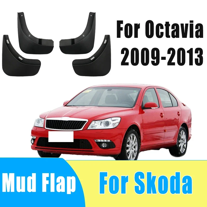 

4pcs Automobiles Tire Mudguard Waterproof Prevent Mud Splashing Car Mud Flap Fender Trim Accessories For Skoda Octavia 2009-2013