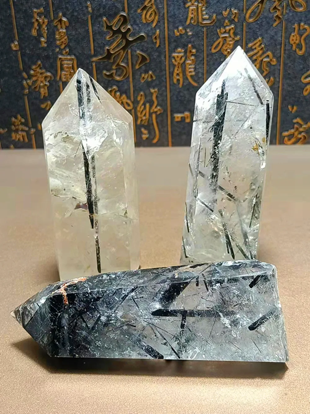 

Natural Energy Quartz Crystal Super Permeable Black Hair Crystal Tablet Magic wand Reiki home Decor chakra and Healing