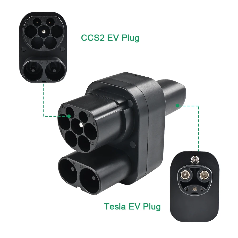 IPENGEN CCS2 to Tesla EV Charging Adapter Electric Vehicle Charging Adapter Car Charger CCS2 to Tesla Adaptor for Model 3/X/Y/S