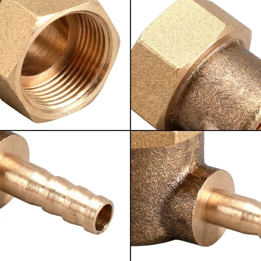 Brass 90 Degree L Elbow Connector Supporting 4 mm to 10 mm Tubing Diameters for General Purpose Fluid Conveyance Applications