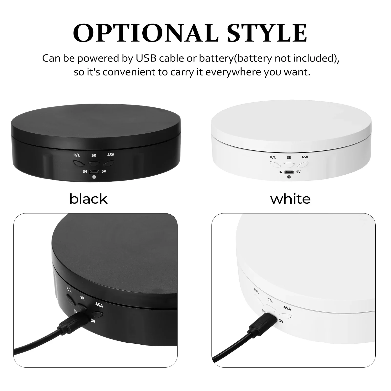 145mm 360° Electric Rotating Mirror Display Stand Turntable Jewelry Holder Battery for Photo Video Shooting Props image 5