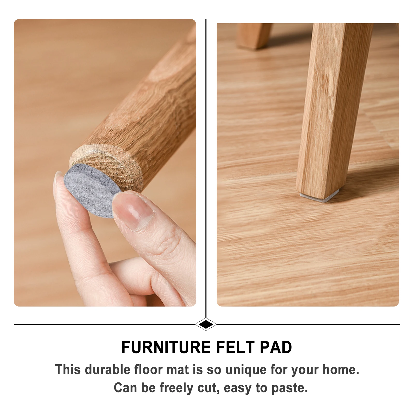 

1 Roll Cuttable Self Adhesive Felt Furniture Chair Pad Strip for Home Floor Protection Anti Slip Felt Mat Chair Pad
