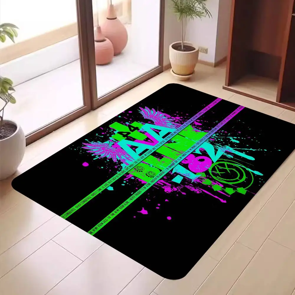 B-BLINK-182 Band Floor Mat Cheaper Anti-slip Modern Living Room Balcony Printed Bedside Mats