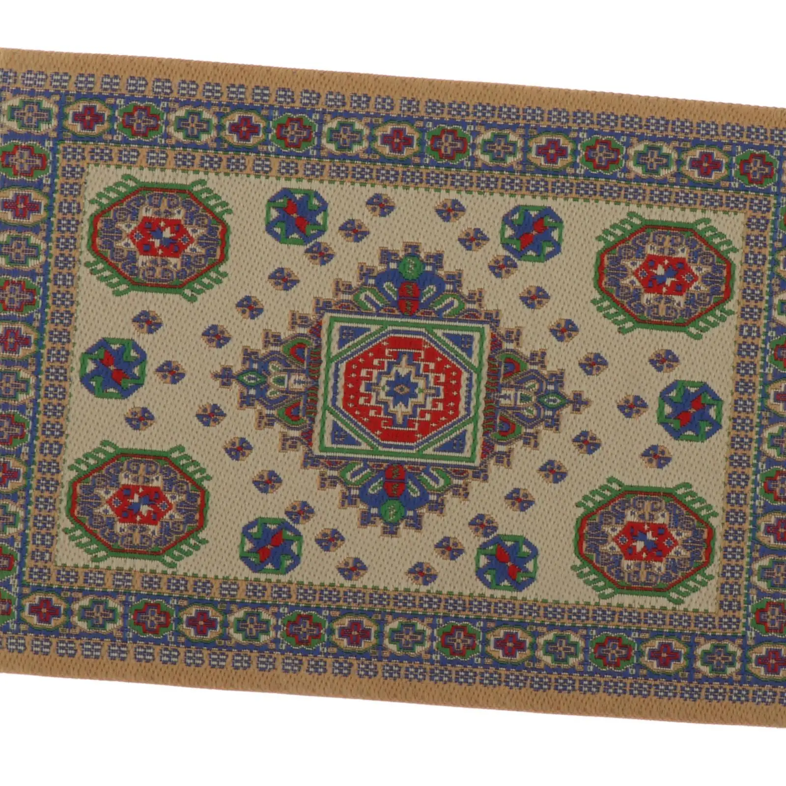 1:12 자수 인형의 집 러그 직사각형 문 매트 터키 러그