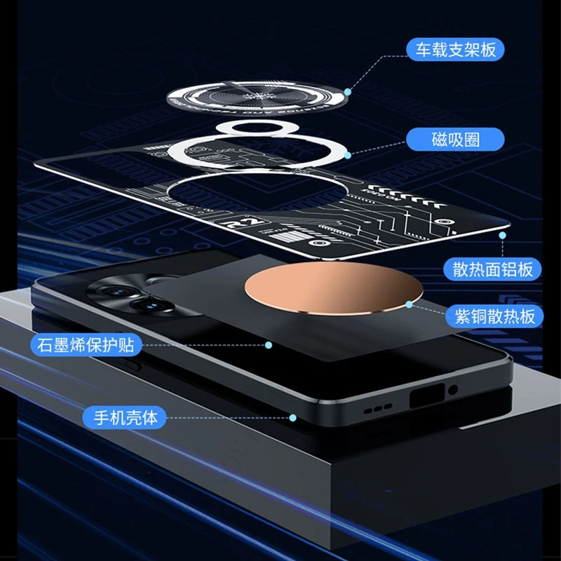 For OnePlus 13 Cooling Heat Dissipation Copper Magnetic Case For