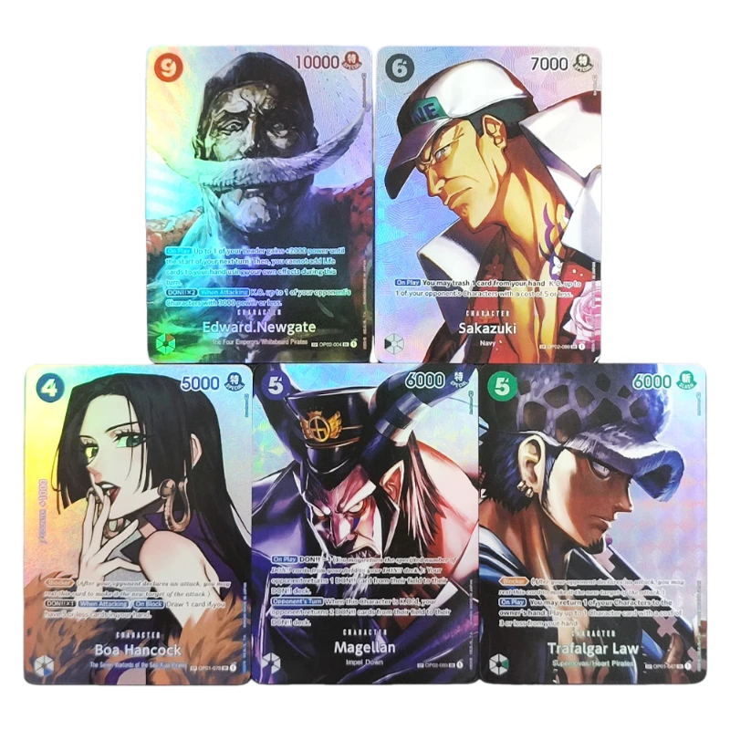 Bricolage OPCG une pièce carte Edward Newgate Sakazuki Magellan loi Op02-004 Op02-099 Op01-078 Op02-085 cartes de Collection anglaise Anime