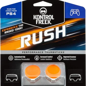 KontrolFreek 러쉬 퍼포먼스 썸스틱, 플레이스테이션 4PS4 및 플레이스테이션 5PS5 퍼포먼스 썸스틱 2, 미드 라이즈, 오목