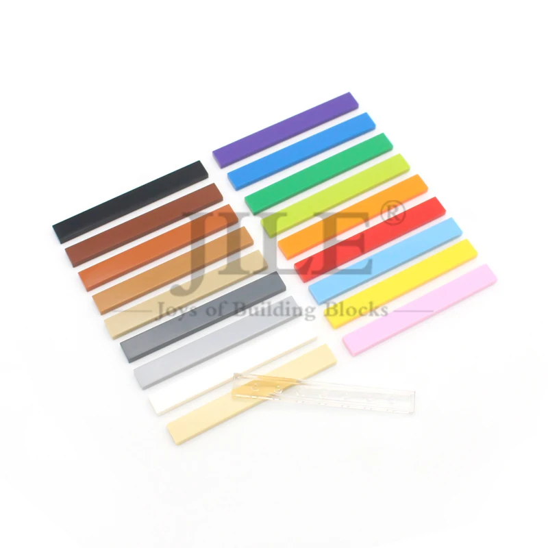 50pcs MOC 4162 Accessories Flat Tile 1x8 Light Panel Brick Parts Kit Building Blocks City Accessory Educational Toy