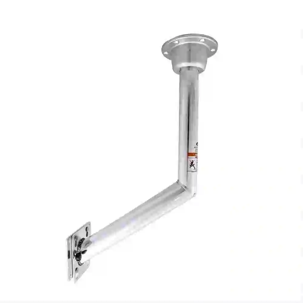 

Aluminum Table Pedestal With Side Mount Bracket Swivel Top Polished Marine Boat Yacht RV gc10as5