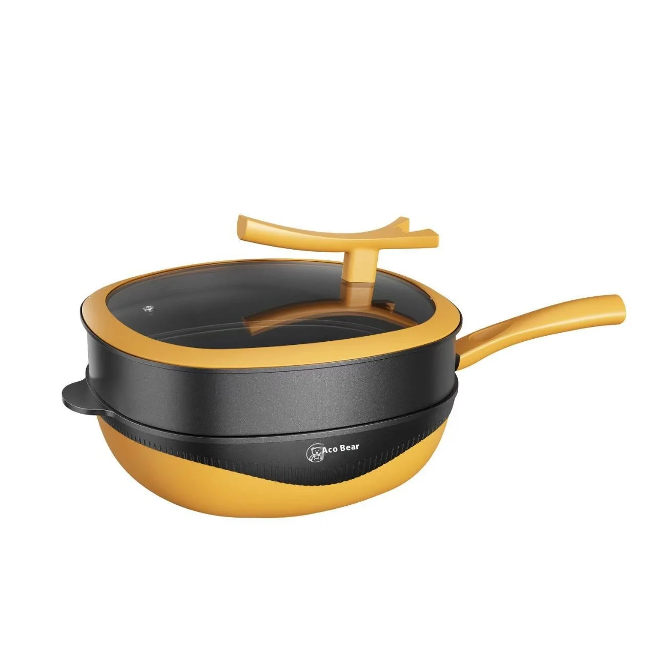 

Немецкая квадратная сковорода с плоским дном и титановым покрытием, многофункциональная посуда с антипригарным покрытием для жарки, жарки, жарки, двойного назначения