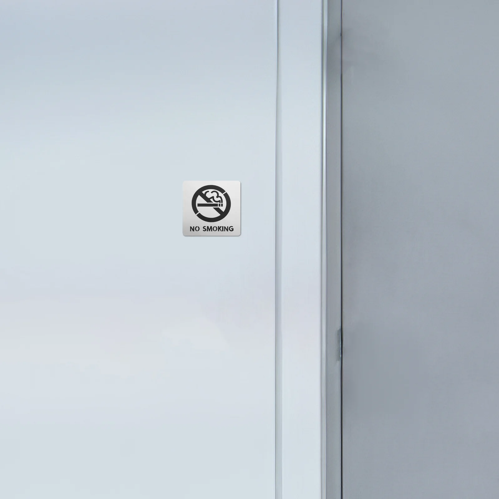 

No Smoking Sign Self-Adhesive Waterproof Acrylic Label for Business Offices Conference Rooms Public Areas Smoking Notice