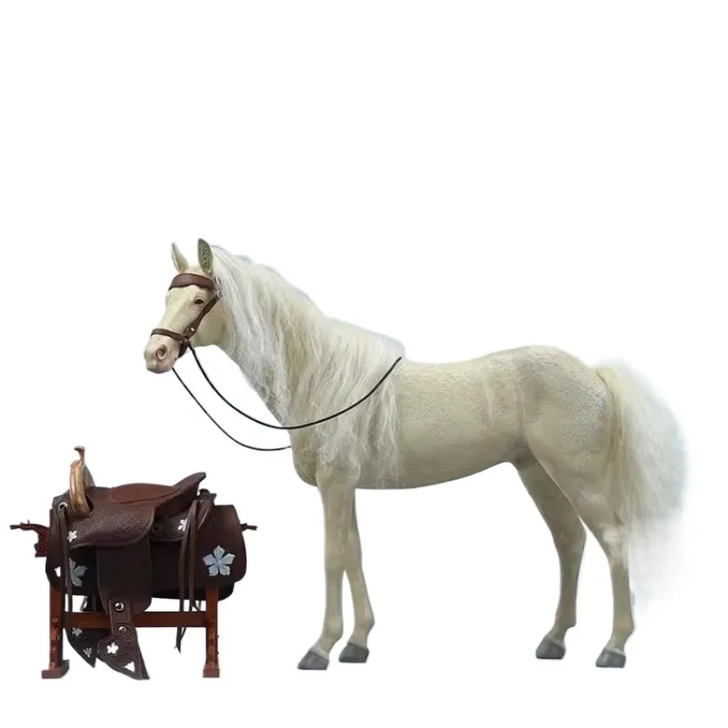 Sweaty horsemodel decoration simulation white horse horse black horse tide play figure ornament soldier