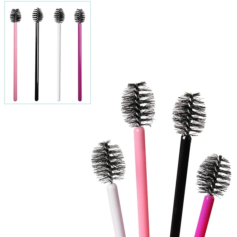 100 pz Mini pennello per ciglia usa e getta pettine Mascara bacchette estensione ciglia applicatore individuale donne trucco strumenti di bellezza