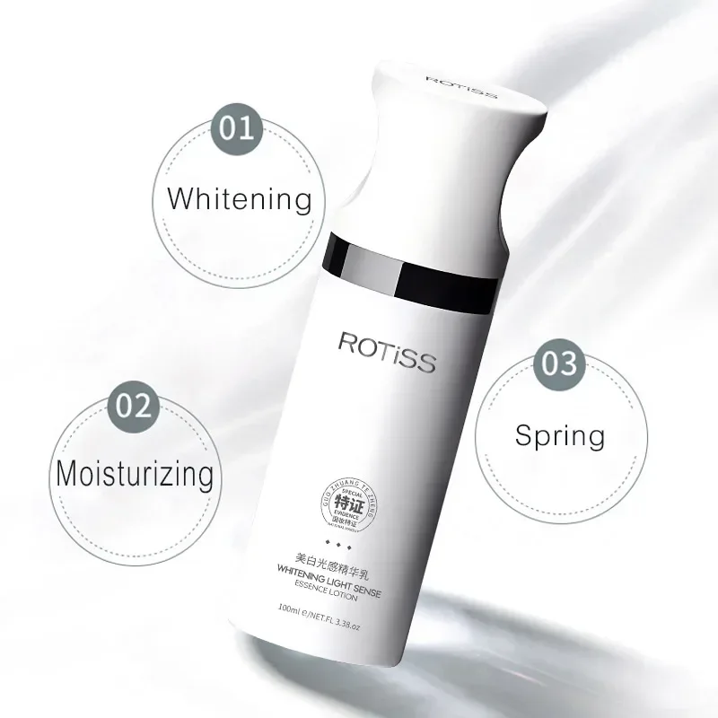 

Skincare-ROTiSS- Whitening Light Sense Essence Lotion, Reduces Pigmentation, Increases Skin Brightness and Decreases Facial Skin