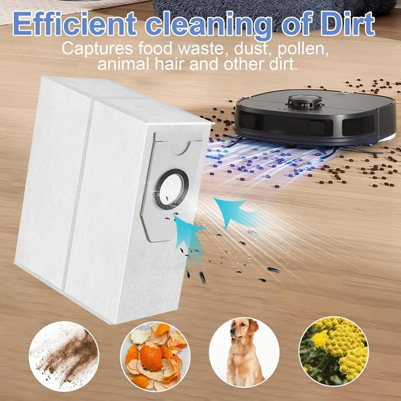 BAAG-bolsas de aspiradora para Robot aspirador Eureka J12 Ultra/Midea V12, juego de accesorios de bolsa de repuesto para bolsa de polvo