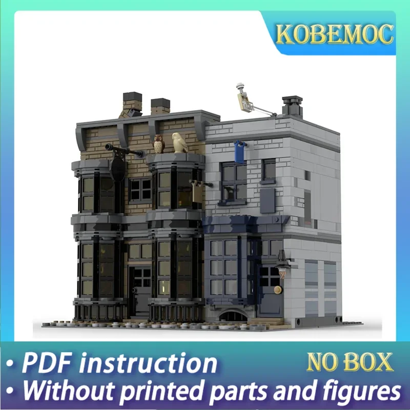 

Серия Magic School Moc Building Blocks Модульная HP Wand Shop Модель Технология Кирпичи DIY Сборка Вид на улицу Игрушки для детей