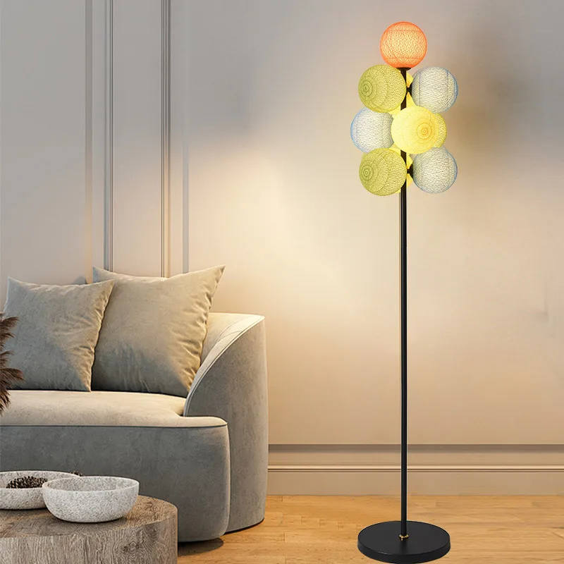 Modern Home Decor Lighting Fixtures LED Color Floor Lamp Living Room Bedroom Tea Table Modern Home Decoration Red Stand Light G9
