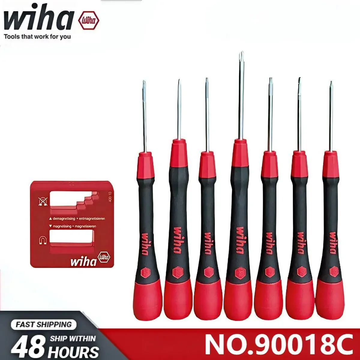 WIHA 8 Piece Precision Screwdriver Set for Watches, Laptops, Eye Phones and Digital CamerasDisassembly Screwdriver 90018C