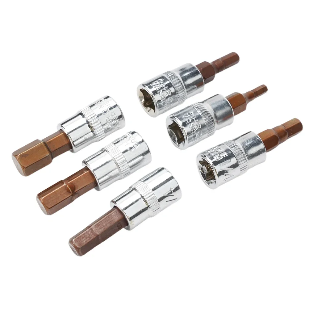 Imagem -04 - Ratchet Wrench Socket Adapter Chave de Fenda Bit Grupo Hex Screw Driver Bits Ferramentas H3-h8 Ferramenta de Mão Hexágono Pcs