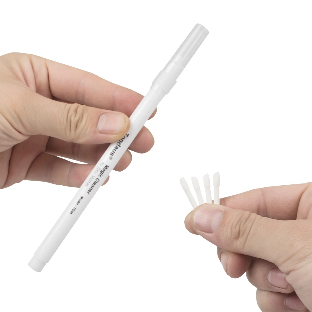

1 Set Eyebrow Design Remove Skin Marker Pen Magic Eraser Remover Brush Scribe Tool with Replacement Head Tattoo Accesories