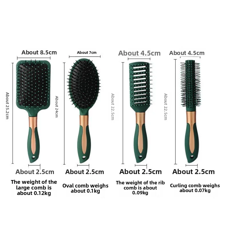 Peine con cojín de aire, cepillo para masaje del cuero cabelludo, desenredar, antiestático, salón, SPA, herramienta de estilismo de peluquería, ovalado y redondo