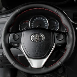 Car Steering Wheel Cover For Toyota RAV4 Corolla 2013-2019 Corolla iM (US) Car Interior Customized Original Steering Wheel Braid