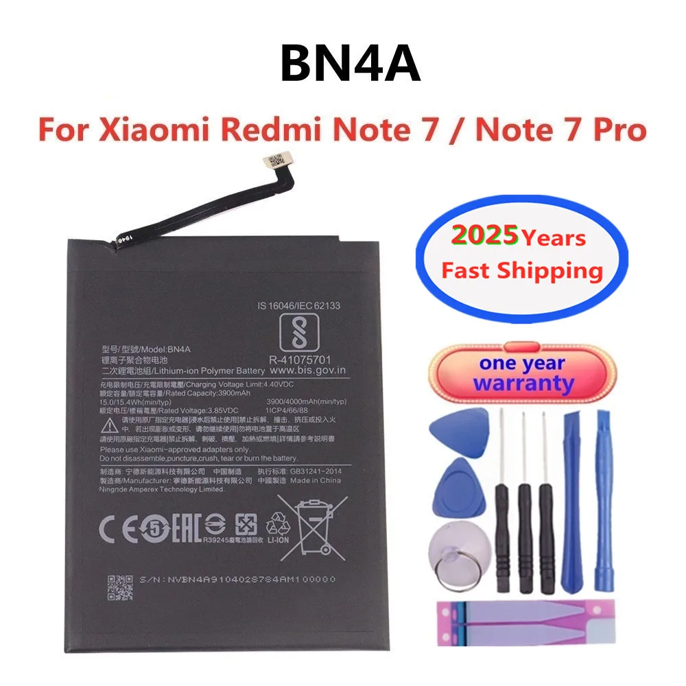 2024 год, 100% оригинальный аккумулятор для Xiaomi Redmi Note 5A Pro / 6 Pro / 7 Pro / 8 Pro 8T 7Pro Mi 5X A1 Y1 Lite S2, аккумулятор для телефона