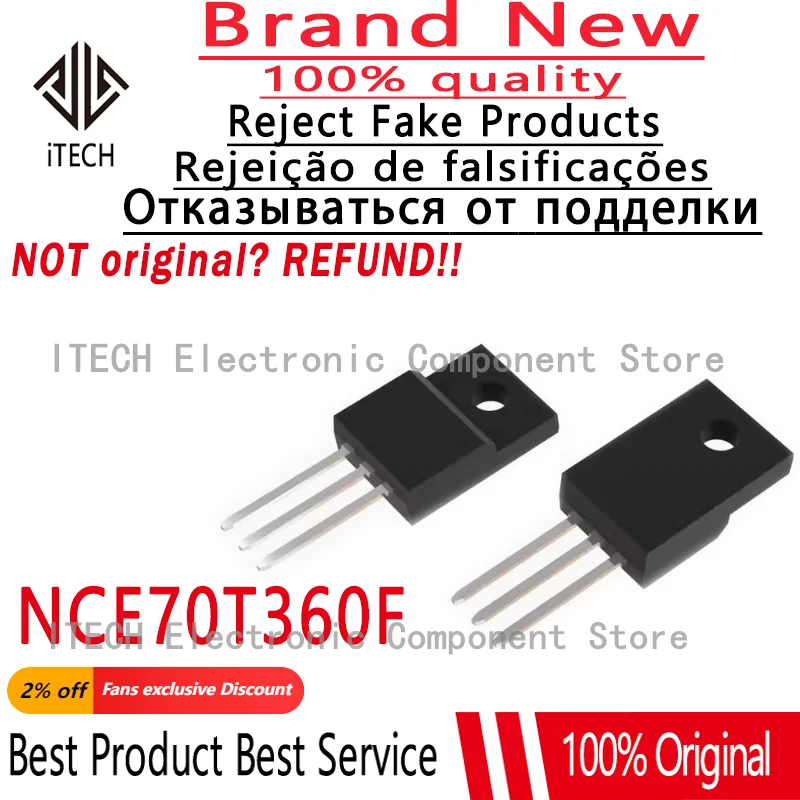 (10-50)pcs/lot  Original New NCE70T360F 70T360F TO-220F Transistor 100% New and Genuine