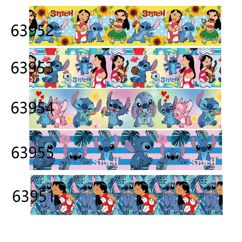 25MM 38MM Disney 5yards Stitch Grosgrain Ribbon for Christmas Hairbows DIY