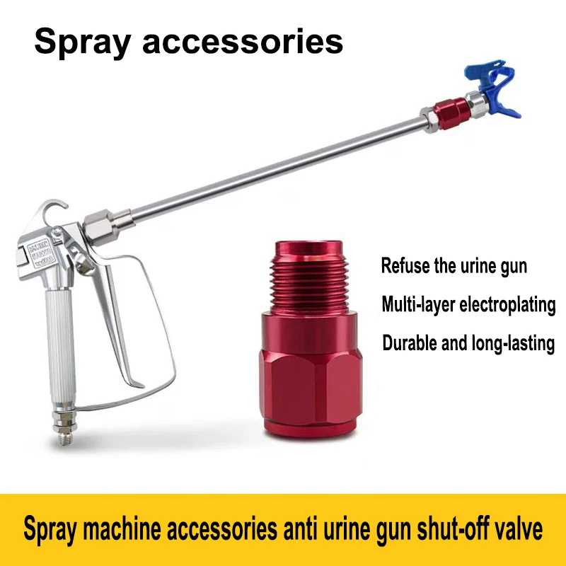 Shut-off Valve Extension Airless Paint Sprayers Gun Extensions Anti-spitting Valve Airless Spray Adapter Joint for High Pressure