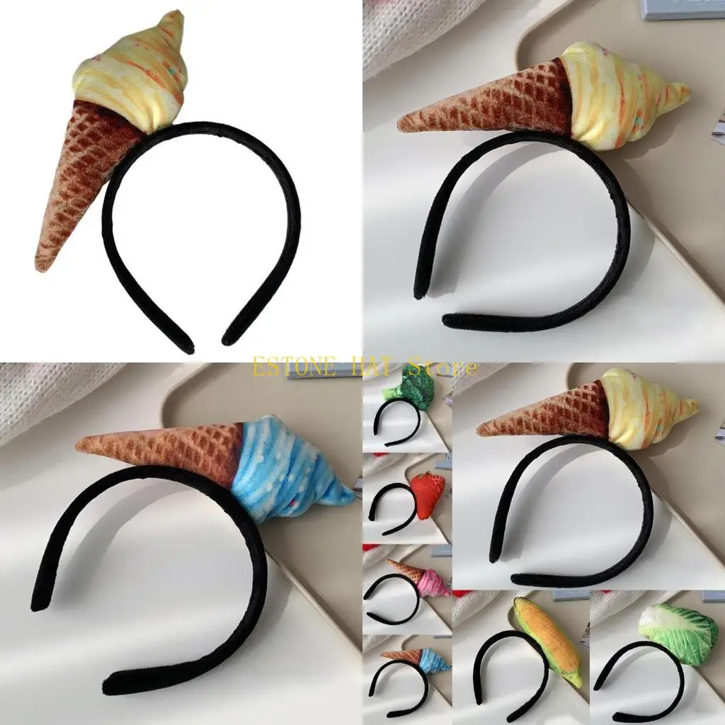 49MF Fruit and Vegetable Headbands for Women Halloween Styling Hair Accessories Party Costume Headpiece Gift for Girls