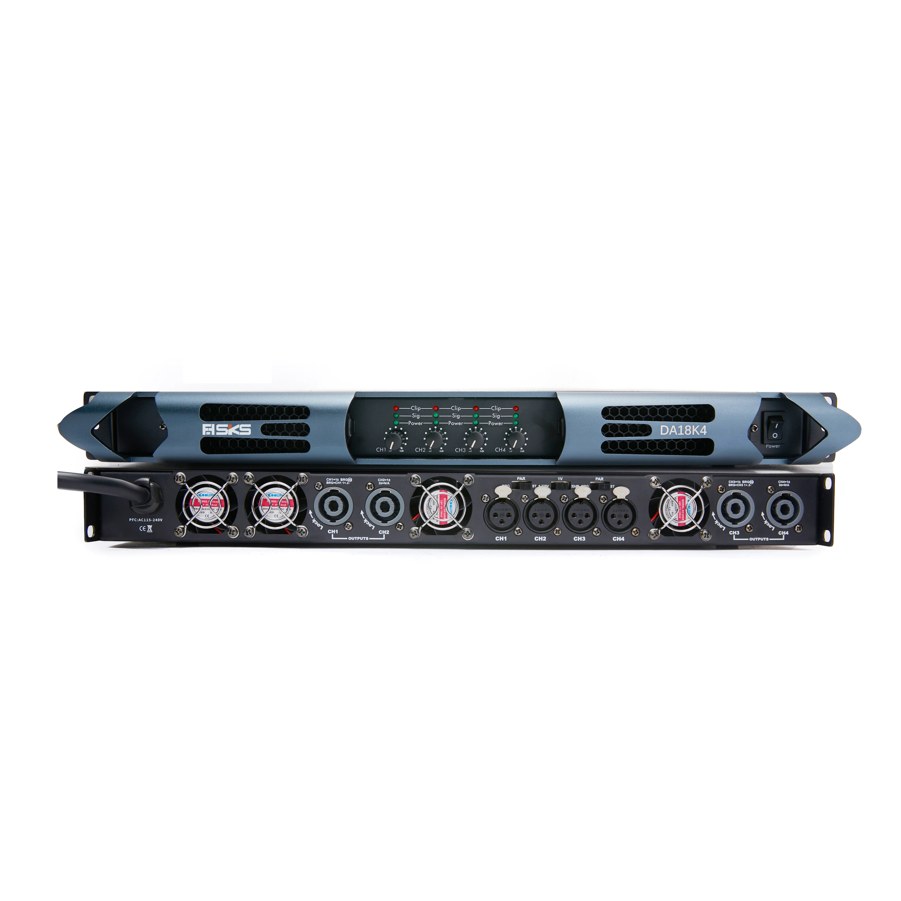 

DA18K4 1U 4 Channel 18000W High Power Class D Professional Audio Amplifier Dj receivers amplifiers 4 channel Amplifier