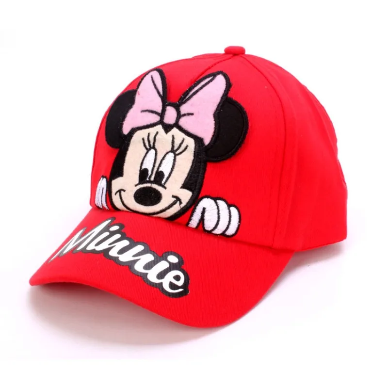 Disney Waflera Minnie Mouse Babymütze für Kinder, bestickte Baumwolle, Kinder-Baseballmütze, Kinder, Jungen, Mädchen, Outdoor-Mütze, Sonnenkappe