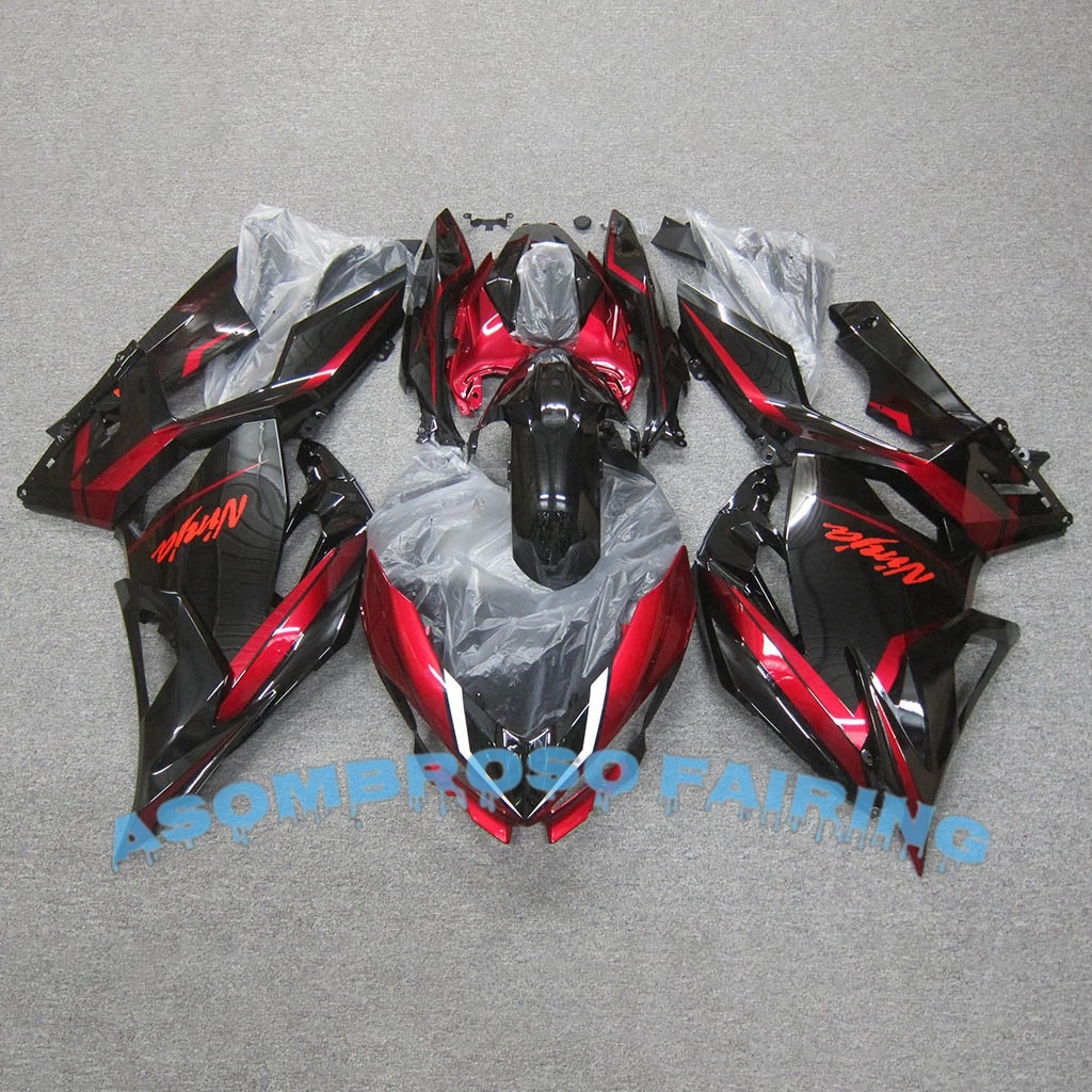 Red Black Full Fairing Kits for KAWASAKI NINJA 400 EX400 18 19 20 21 22 23 24 ABS Plastic 100% Fit Injection NINJA400 Bodywork